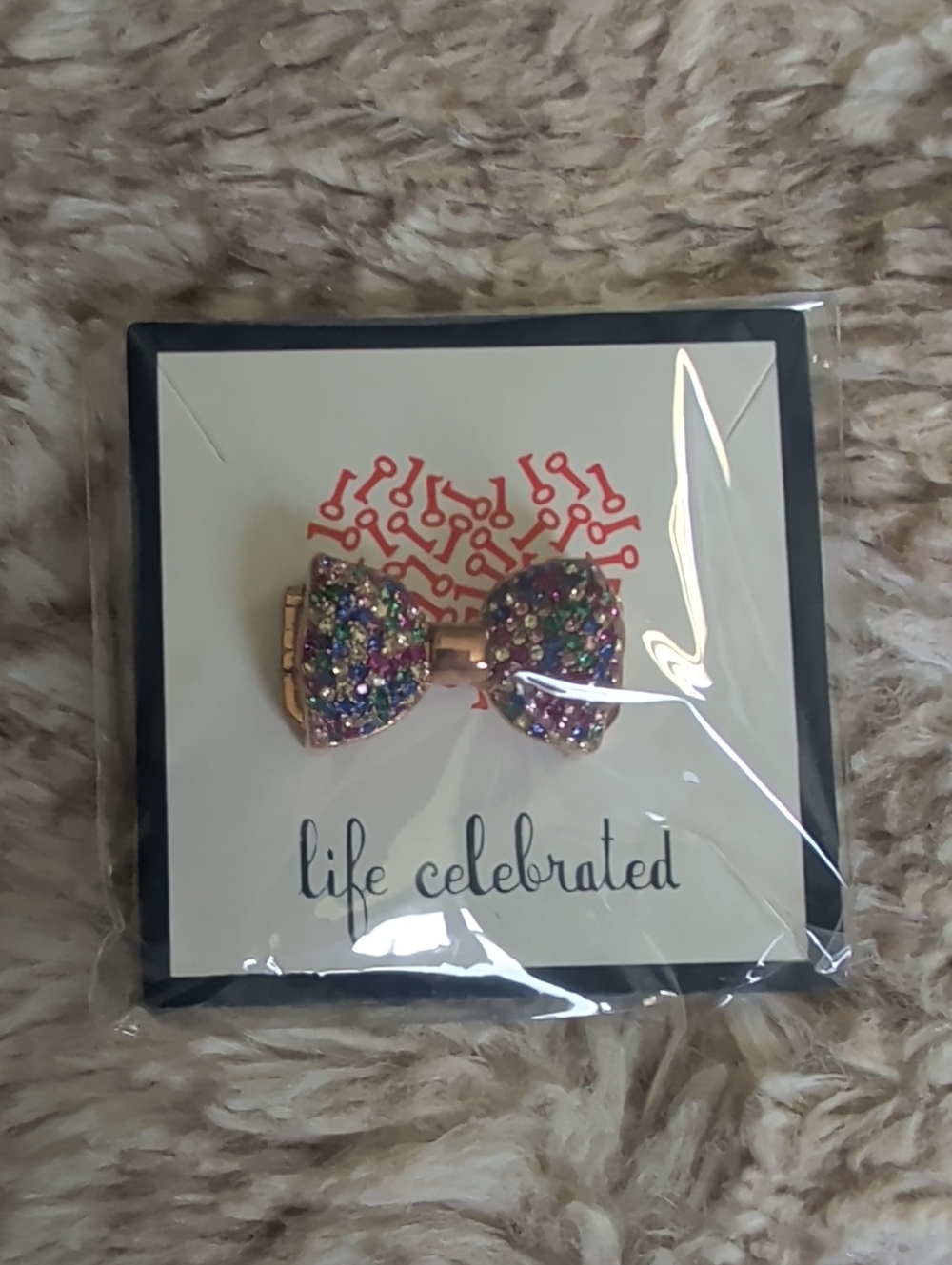KEEP Collective Multicolor Pavé Holiday Bow